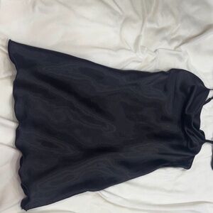 Bebe Satin Black Dress